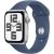 Apple Watch SE, Smartwatch (silver, aluminum, 44 mm, sports strap Denim M/L)