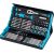 Hazet SmartCase socket and bit set 2200SC-32, 59 pieces (black/blue, 1/4, with reversible ratchet)