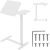 Maclean mobile desk/laptop stand, white, height adjustment 76-109cm, max. 30kg , MC-120 W