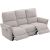 Recliner sofa DAMIKA 3-seater with electric mechanism, grey