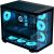Aerocool P500C-G-BK-v1, tower case (Black, Tempered Glass x 3)