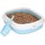 Кошачий туалет + совок Springos PA0245 40x33x11 см, синий