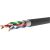 Emos Āra F/UTP CAT5E kabelis 24AWG, melns, Eca