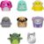 SQUISHMALLOWS SQUISH-A-LONGS figūriņas, 8 gab., 2,5 cm