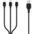 XO NB103 3in1 USB - Lightning + USB-C + microUSB 1m kabelis