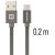 Swissten Textile Универсальный Quick Charge 3.1 USB-C USB Кабель данных 20 cм