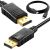 Fusion DisplayPort uz DisplayPort video kabelis v1.4 | 8K | 4K | 2K | 2M melns