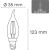 Visional C35T LED Лампочка Филамент E14 6W 3000K 840lm Прозрачное стекло 220–240V RA>80