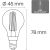 Visional G45 LED Лампочка с нитью E14 4W 3000K 520lm Прозрачное стекло 220–240V RA>80