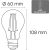 Visional A60 LED Filament Spuldze E27 6W 3000K 840lm Caurs Stikls 220–240V RA>80