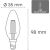 Visional C35 LED Filament Bulb E14 6.5W 3000K 950lm Dimmable Clear Glass 220–240V RA>80
