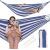Šūpuļtīkls divām personām Springos HM038 200x150 cm - balti zils