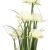 Artificial flower IN GARDEN H70cm, white chrysanthemum, grass with pot