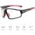 Rockbros SP216BK UV400 photochromic cycling glasses, black and red