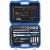 GEDORE socket wrench set 19 BMC 20, 1/4" + 1/2", tool set (black/blue, 69 pieces, with 2 reversible ratchets)