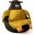 Go Gift Sako sack pouffe Sowa brown-gold XL 130 x 90 cm