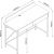 Desk FERDIE 120x48xH88cm, ash/white