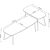 Coffee table DUO 2pcs 120x48xH40cm, 75x40xH48cm, ash/black