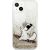 KLHCP13SGCFD Karl Lagerfeld Liquid Glitter Choupette Eat Case for iPhone 13 mini Gold