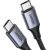 Ugreen Type C 2.0 Vīrietis uz Type C 2.0 Vīrietis 5A Datu Kabelis 1M Melns