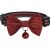 Collar set Dogness for cats 2 pcs (Daisy Black/Waterproof Red)