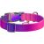 Waudog gradient nylon dog collar with QR code, purple , size L