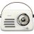 SAVIO RS-02 Portable Radio, white
