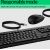 HP 225 G2 USB Wired Mouse Keyboard Combo, Copilot Key - Black - US ENG / AX2Y7AA#ABB