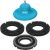 Hazet wheel hub grinder (base body + 3 grinding wheels), 160mm (blue, 4-part, 11mm external hexagon)
