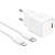 Сетевая зарядка Hoco N66 35W GaN USB-C/USB-A + USB-C to Lightning cable 1.0m белая