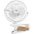 Adler Rechargeable Clip-on Desk Fan AD 7342 Table Fan White Diameter 15.5 cm Number of speeds 3 Oscillation 5 W
