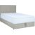 Continental bed LEVI 120x200cm, with mattress, dark beige