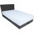 Continental bed LEVI 120x200cm, with mattress, dark grey