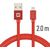 Swissten Textile Fast Charge 3A Lighthing (MD818ZM/A) Кабель Для Зарядки и Переноса Данных 2m Kрасный