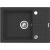 Maidsinks BALI sink (62x44) 1B1D black + Lungo mixer tap