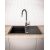 Maidsinks BALI sink (62x44) 1B1D black + Lungo mixer tap