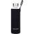 Drinking bottle GLASS H22,5cm 550ml glass, black case
