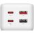 Fixed harging Strip power extension adapter with 2x USB-C and 2x USB, GaN III, 1.5m, PD 65W FIXCS65-1.5-WH