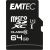 Emtec mSD 64GB UHS-I U1 EliteGold Atmiņas kartes micro SD SDHC