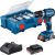 Bosch cordless combi drill driver GSB 18V-45 Professional, 18Volt (blue/black, 2x Li-ion battery 2.0Ah, 82-piece accessory set, in L-case)