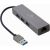 Gembird USB AM с 3-портовым концентратором USB 3.0 Гигабитный сетевой адаптер