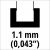 Einhell Replacement sword 4500194, saw sword (20cm, 1.1mm)