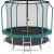 Funfit Trampolina Ogrodowa Premium dla dzieci 312cm 10FT Zielona z Siatką Wewnętrzną i Drabinką - 4466