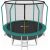 Funfit Trampolina Ogrodowa Premium dla dzieci 312cm 10FT Zielona z Siatką Wewnętrzną i Drabinką - 4466