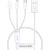 Quick Charge USB to M+L+C  Baseus Superior Data 3.5A 0,5m (White) Data USB kabeļi