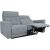 Recliner sofa BOSCO 2,5-seater with electric mechanism, bluish grey
