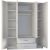 Top E Shop Topeshop ROMANA 160 BIEL KPLB bedroom wardrobe/closet 11 shelves 4 door(s) White Skapji
