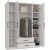 Top E Shop Topeshop ROMANA 160 BIEL KPLB bedroom wardrobe/closet 11 shelves 4 door(s) White Skapji