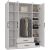 Top E Shop Topeshop ROMANA 160 BIEL bedroom wardrobe/closet 11 shelves 4 door(s) White Шкафы