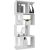Top E Shop Bookcase FIESTA 4P 59.5x30x140 cm, white